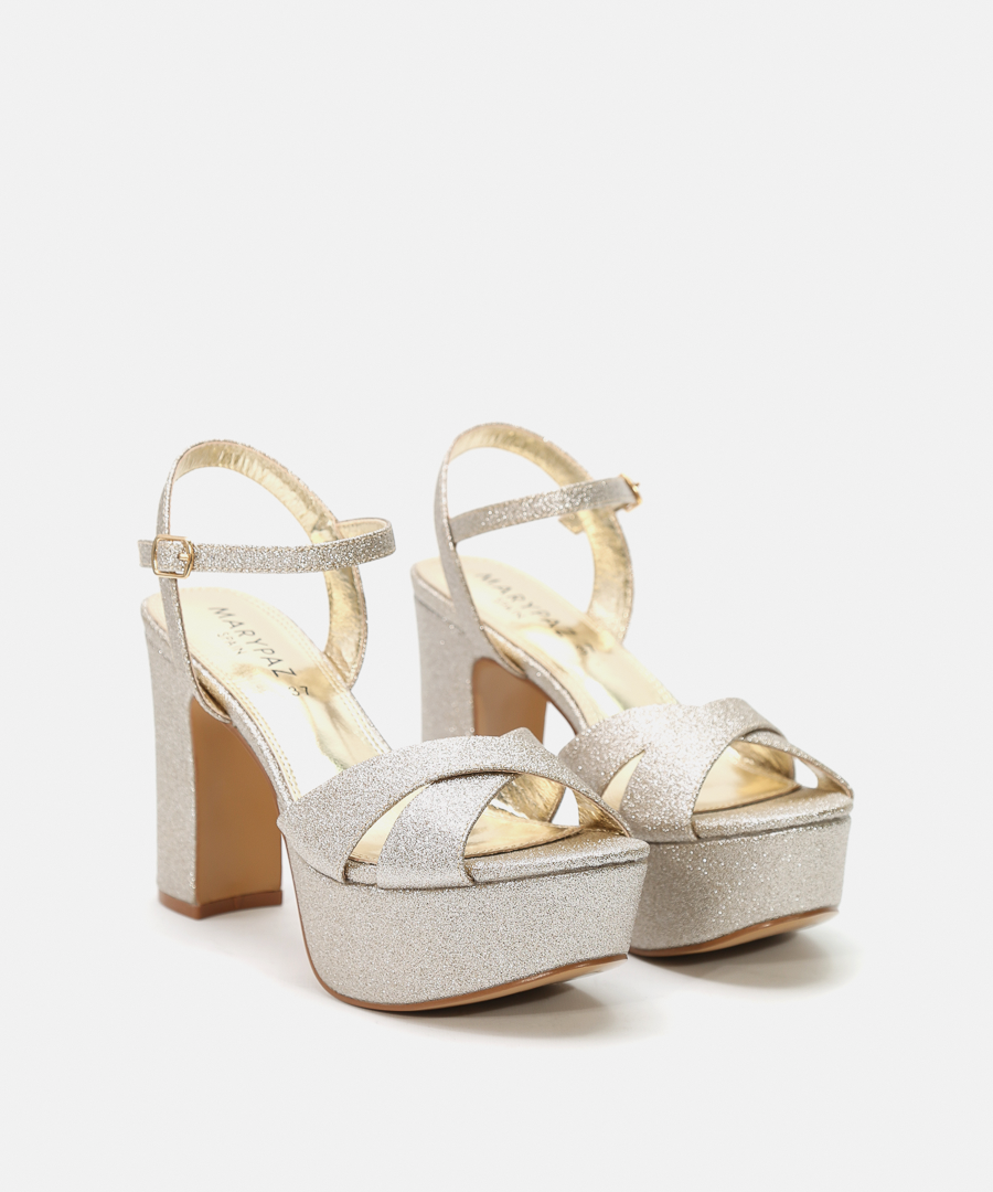 Sandalias plataforma glitter image number null